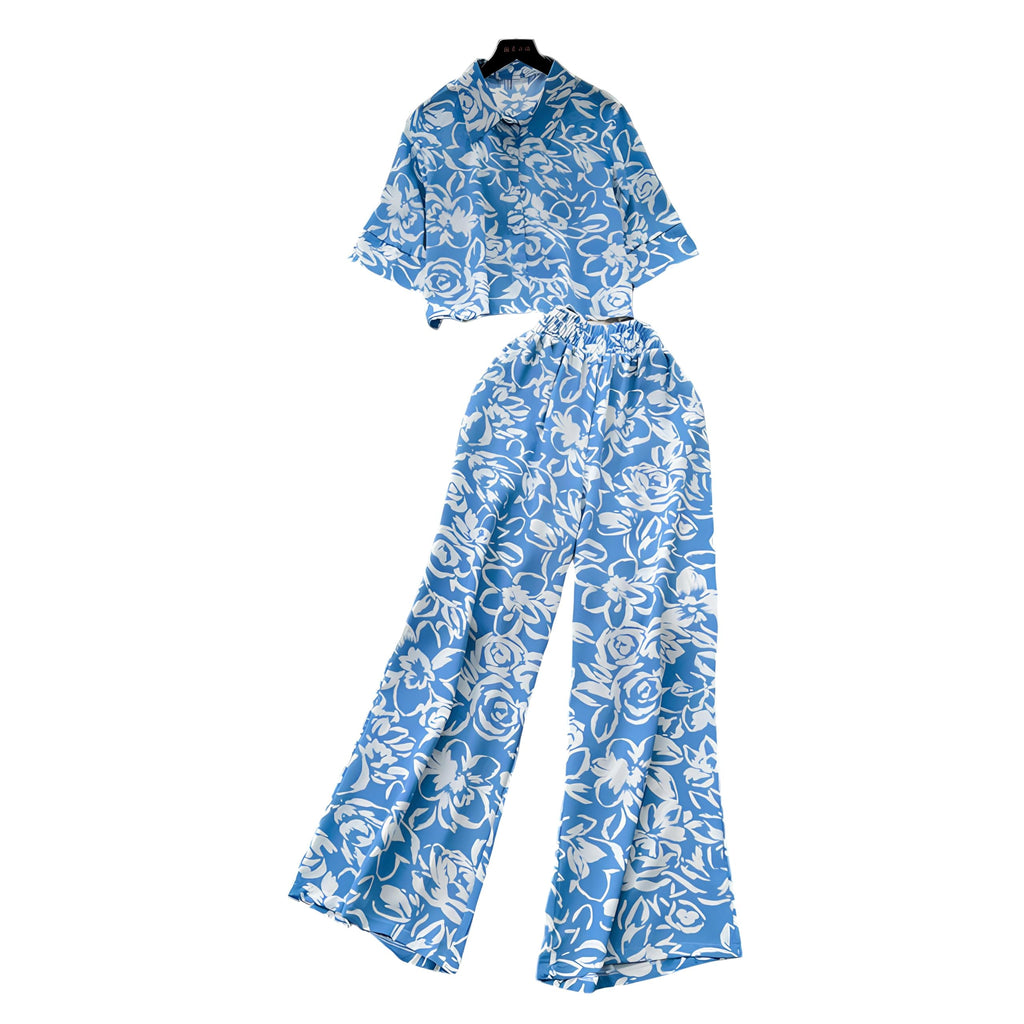 Gufrina Women For Co Ord Set|| Oversize Shirt|Shirt Collar Top| Flora Co-Ord Set For Women Print|Button-Down Casual Wear For Wom