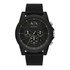 A|X Armani Exchange Men's Chronograph Black Silicone Watch (Model: AX1344)