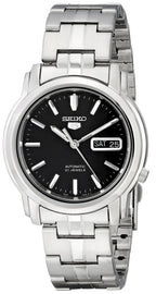 Seiko Men's SNKK71 Seiko 5 Automatic Stainless Steel Watch with Black Dial