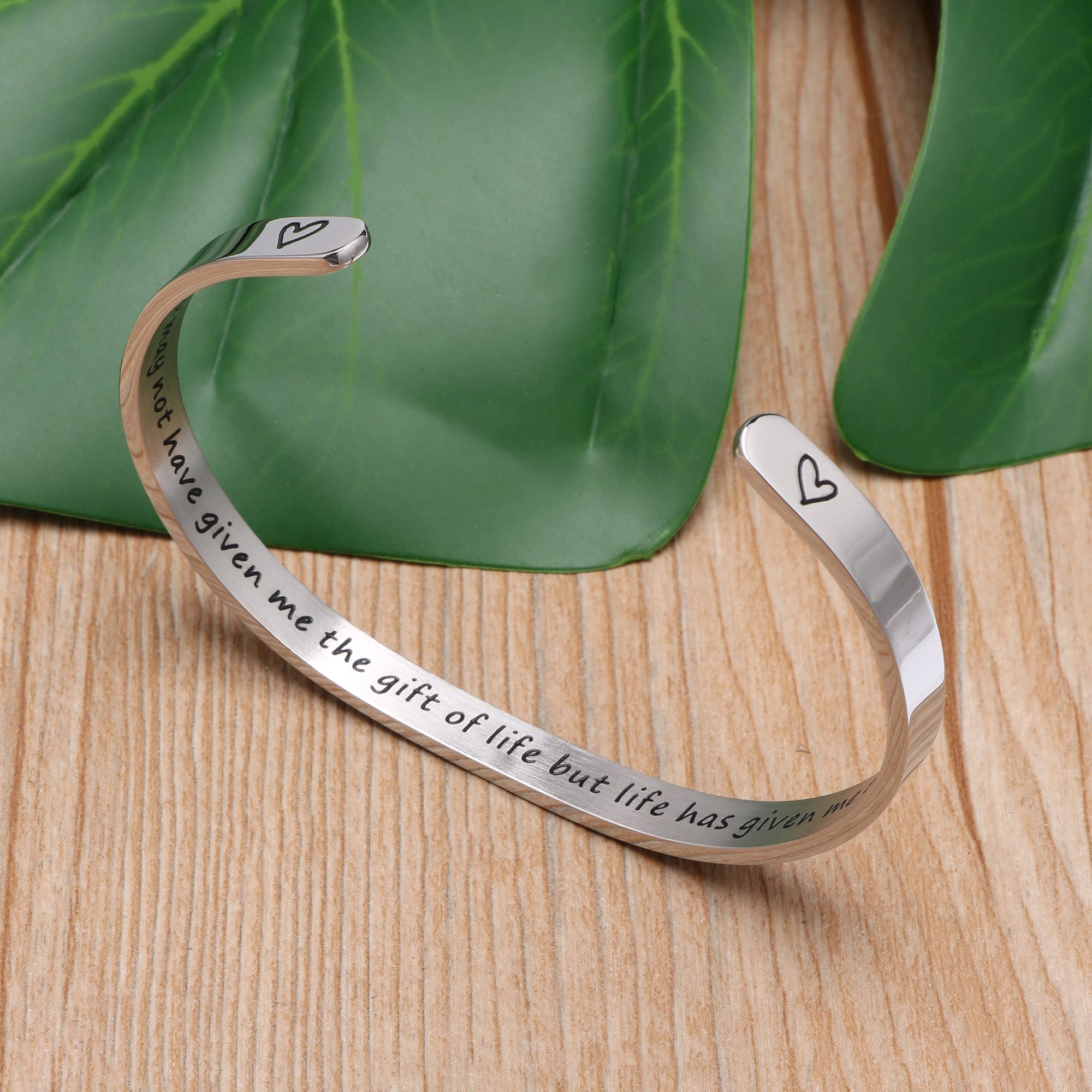 Mothers Day Gifts Inspirational Mothers Day Birthday Christmas Jewelry Gifts Bracelets for Women Engraved You May Not Have Given