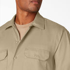 Unisex Long-Sleeve Work Shirt - NAVY - S(D0102H7Z236)