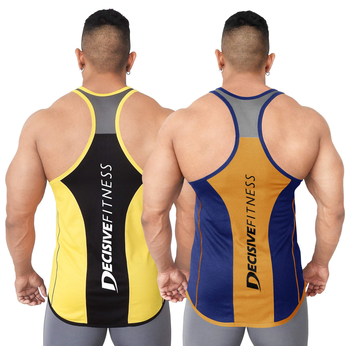 Decisive MenS Slim Fit Vest (2X3TonYb&NoXl_Yellow, Black, Navy, Orange_Xl)