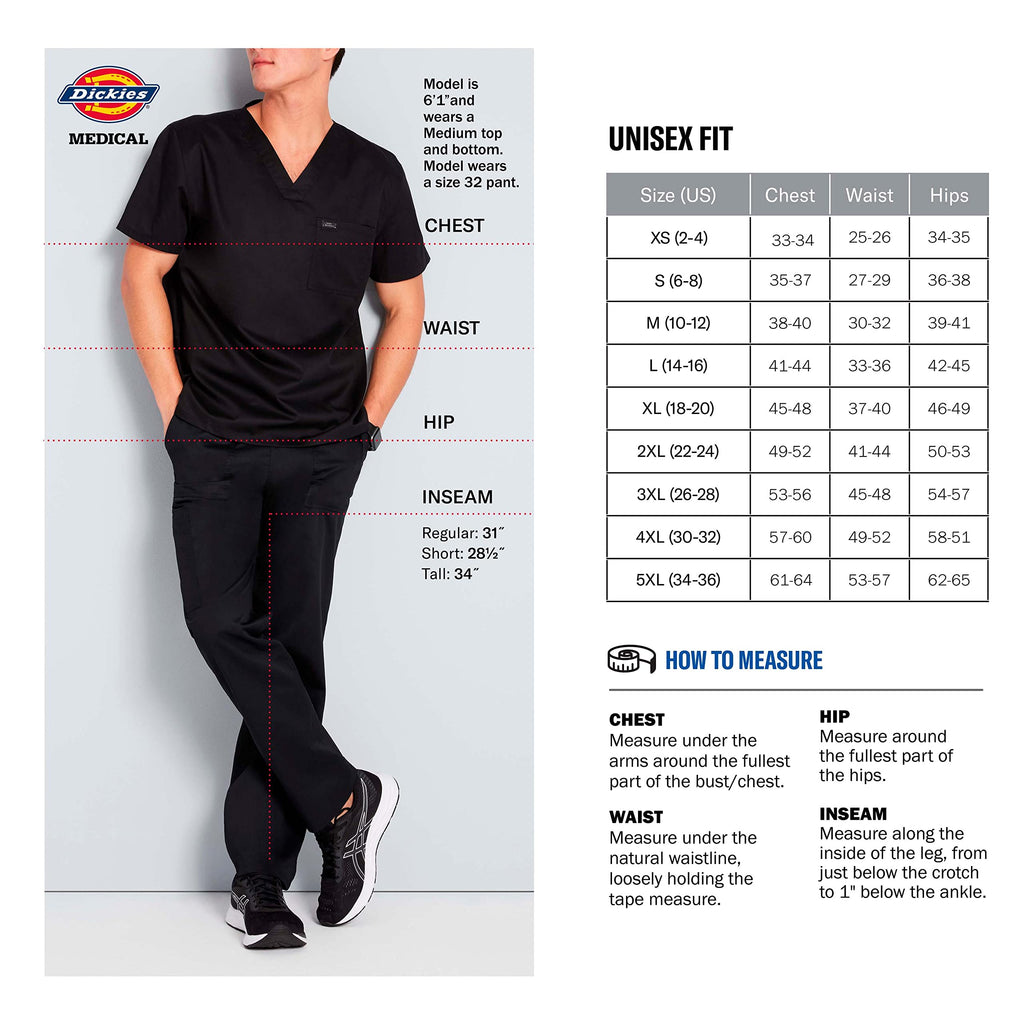 Dickies womens Signature Unisex Drawstring Medical Scrubs Pants, Ceil Blue, Large Short US