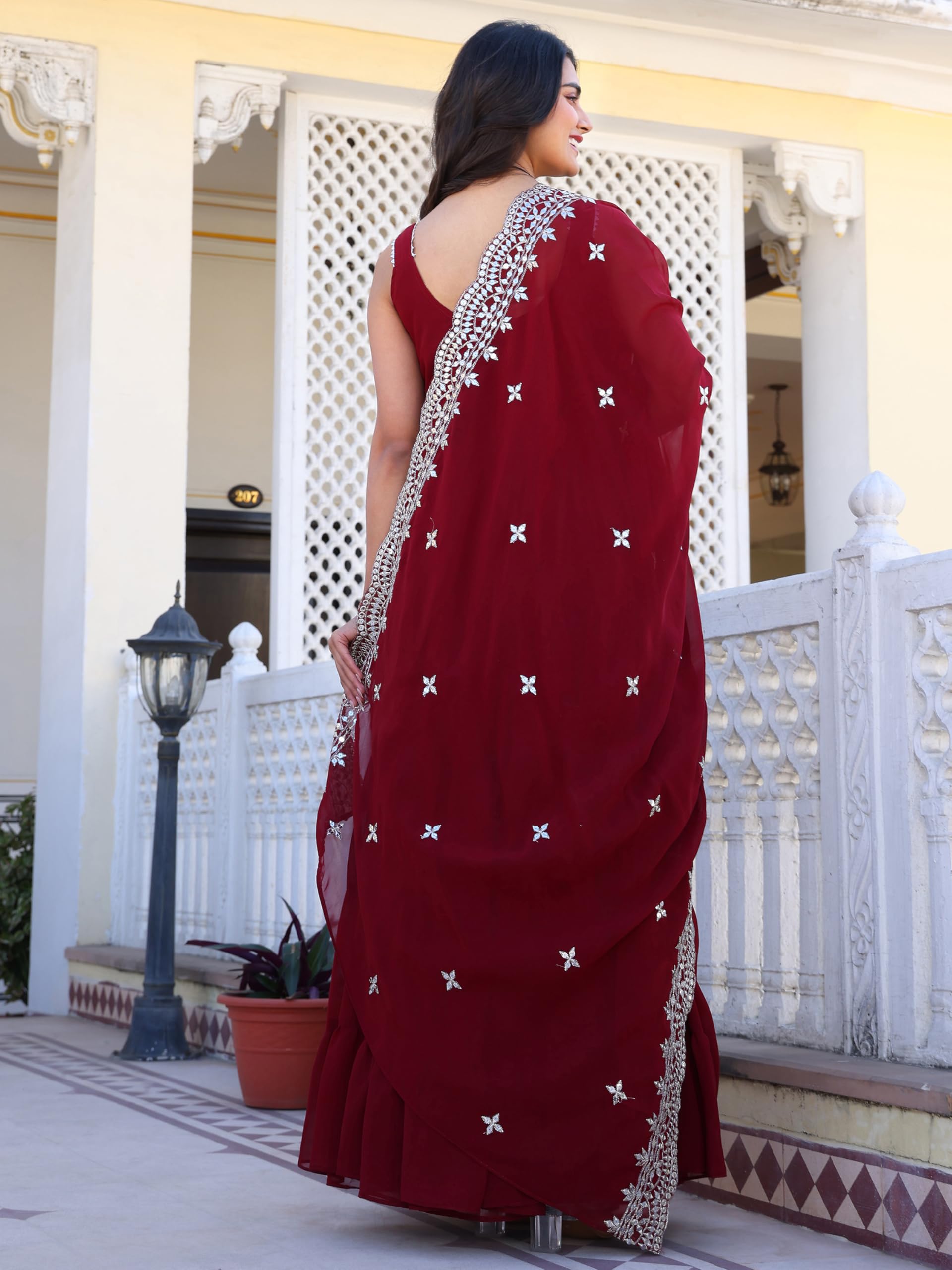 Fashion Basket Pink Georgette Anarkali Kurta For Women