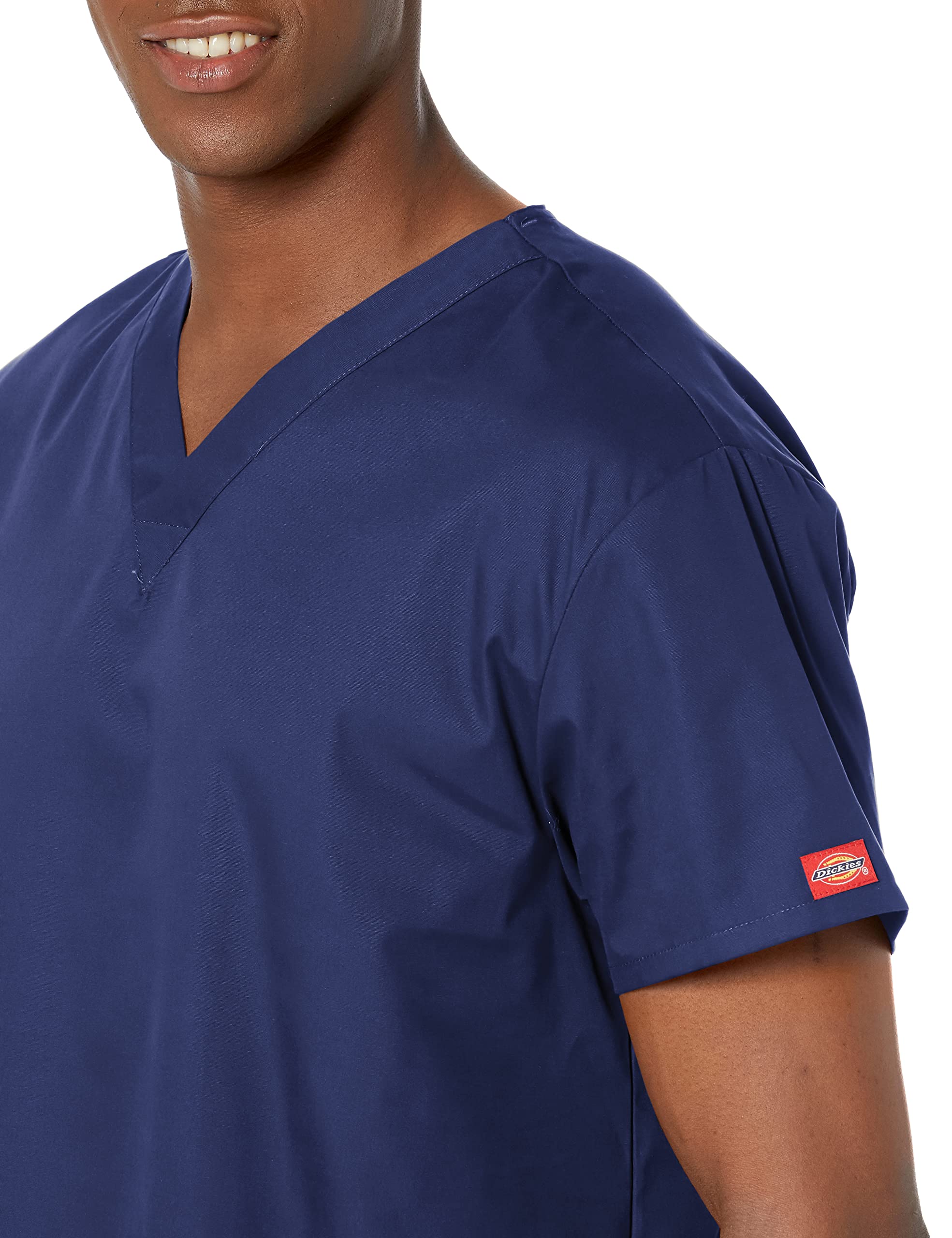 Dickies Women's EDS Signature Scrubs 86706 Missy Fit V-Neck Top, Navy, X-Large