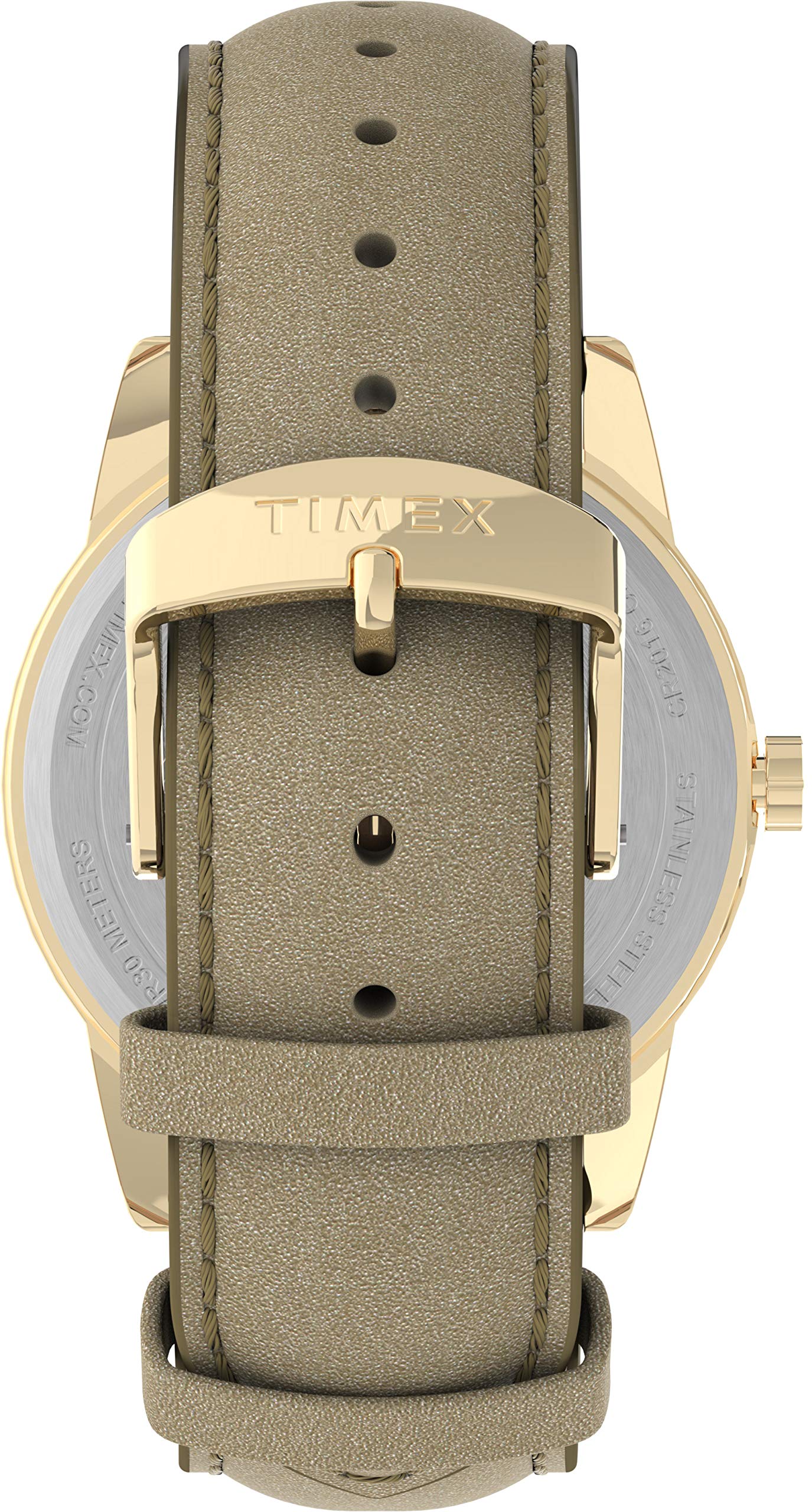 Timex Women's Easy Reader 38mm Watch - Gold-Tone Case Cream Dial with Light Gold-Tone Leather Strap