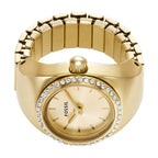 Fossil Women's Watch Ring Quartz Stainless Steel Watch, Color: Gold Glitz (Model: ES5319)