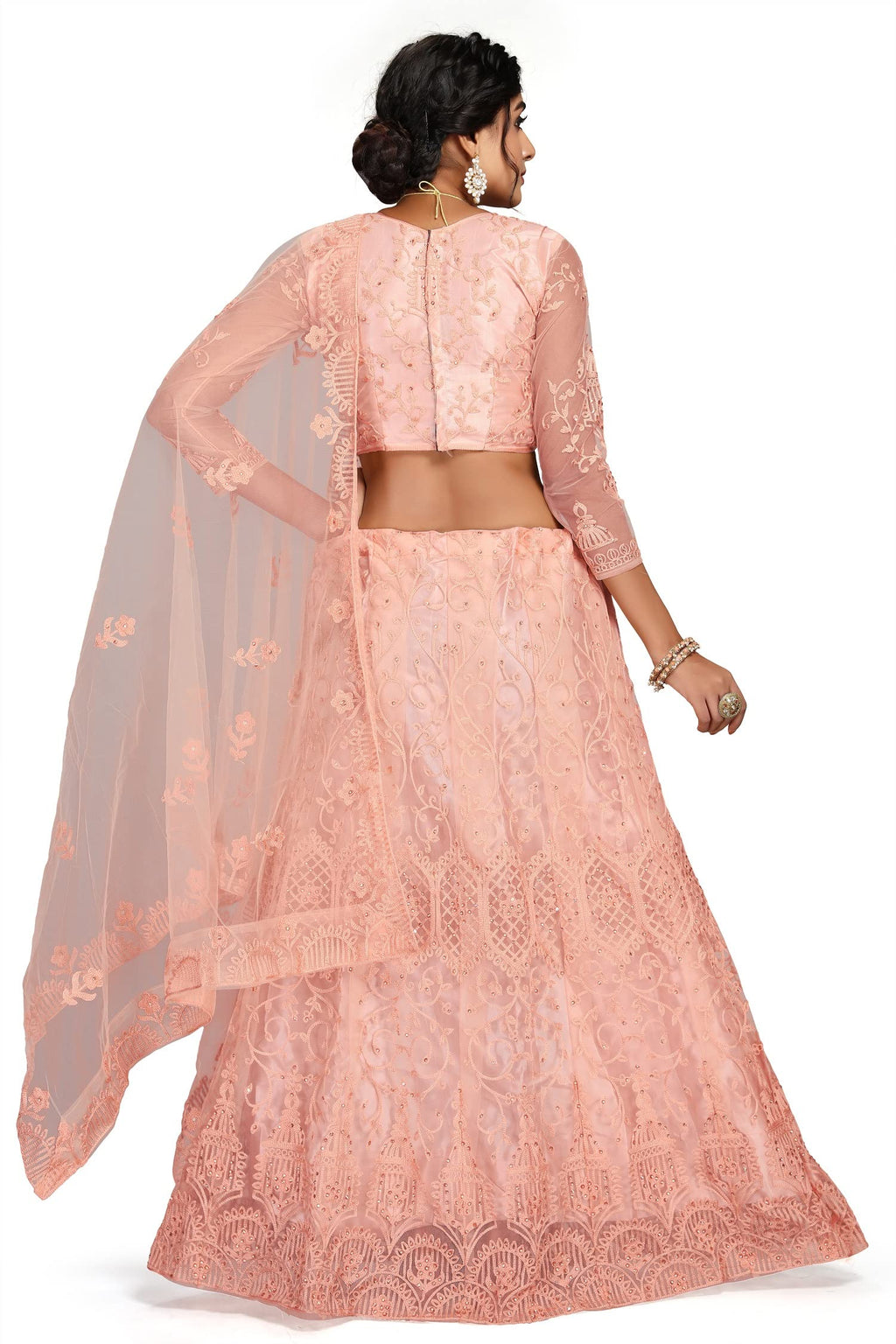 PATLANI Embroderied with Stone Work Woman s Flered Semi Stitched Lehenga choli