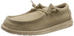 Hey Dude Men's Wally Canvas Chestnut Size 8 | Mens Shoes | Men's Lace Up Loafers | Comfortable & Light-Weight