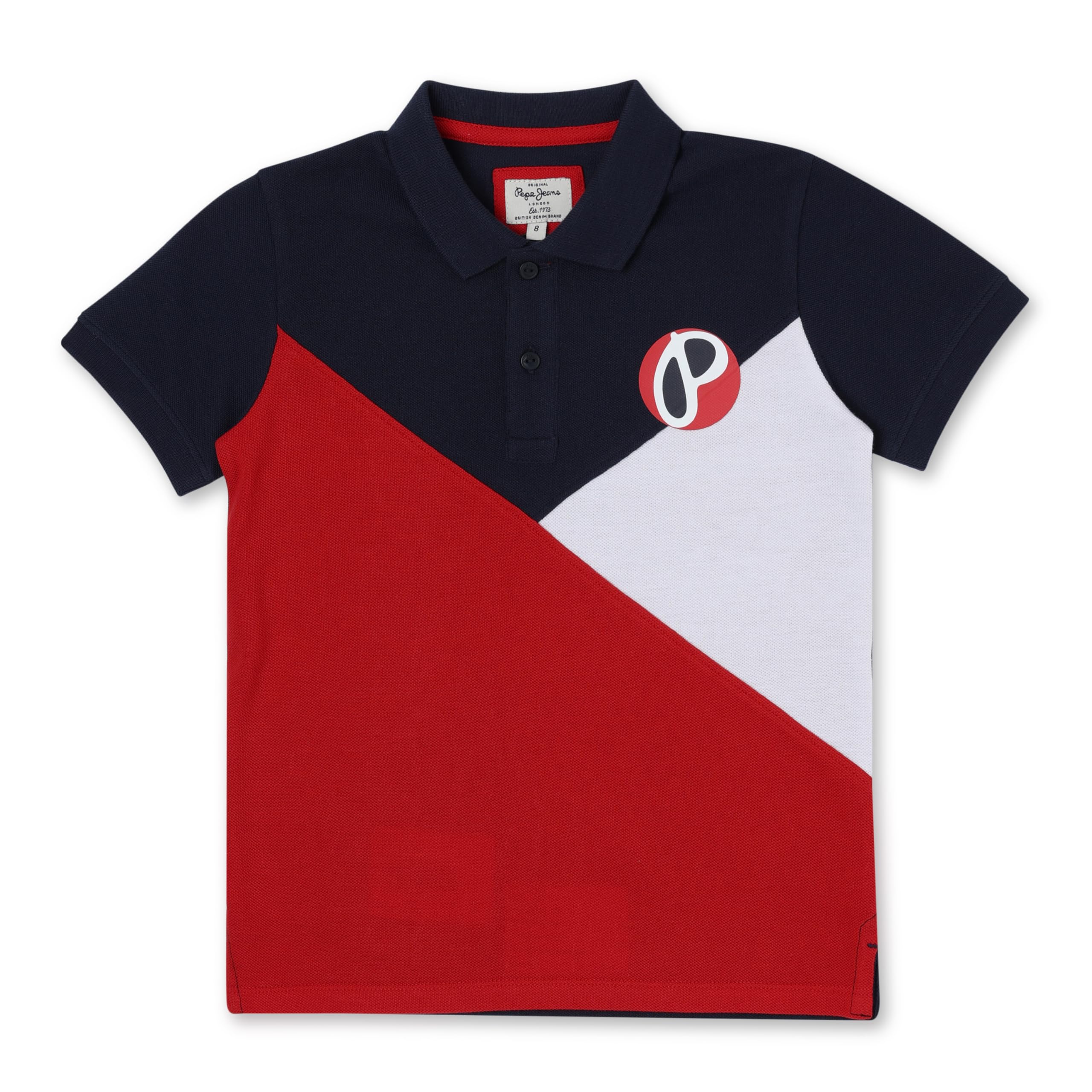 Pepe Jeans Boys Regular Fit Colour Block T-Shirts Blue
