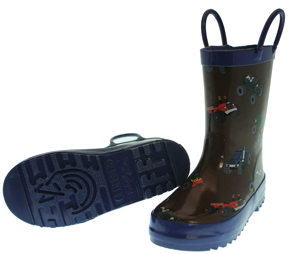 Foxfire FOX-600-60-6 Childrens Brown Monster Trucks Boots - Size 6