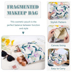 ZLFSRQ Tulip Makeup Bag Travel Cute Purple Flower Floral Cosmetic Bags for Women Large Embroidery Makeup Pouch Zipper Cosmetic P