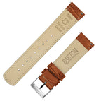 16mm Toffee Brown - BARTON Alligator Grain - Quick Release Leather Watch Bands
