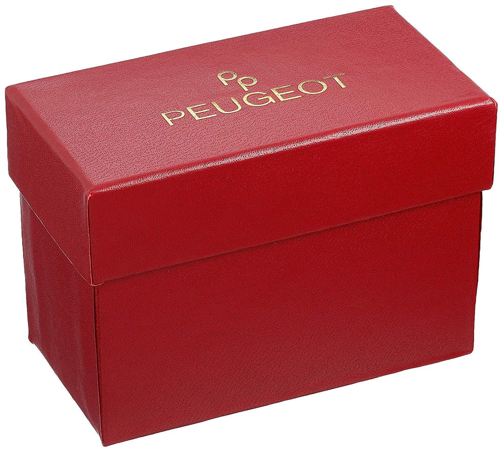 Peugeot Women's Crystal Bezel Boyfriend Watch, Easy to Read Dial with Colorful Leather Strap