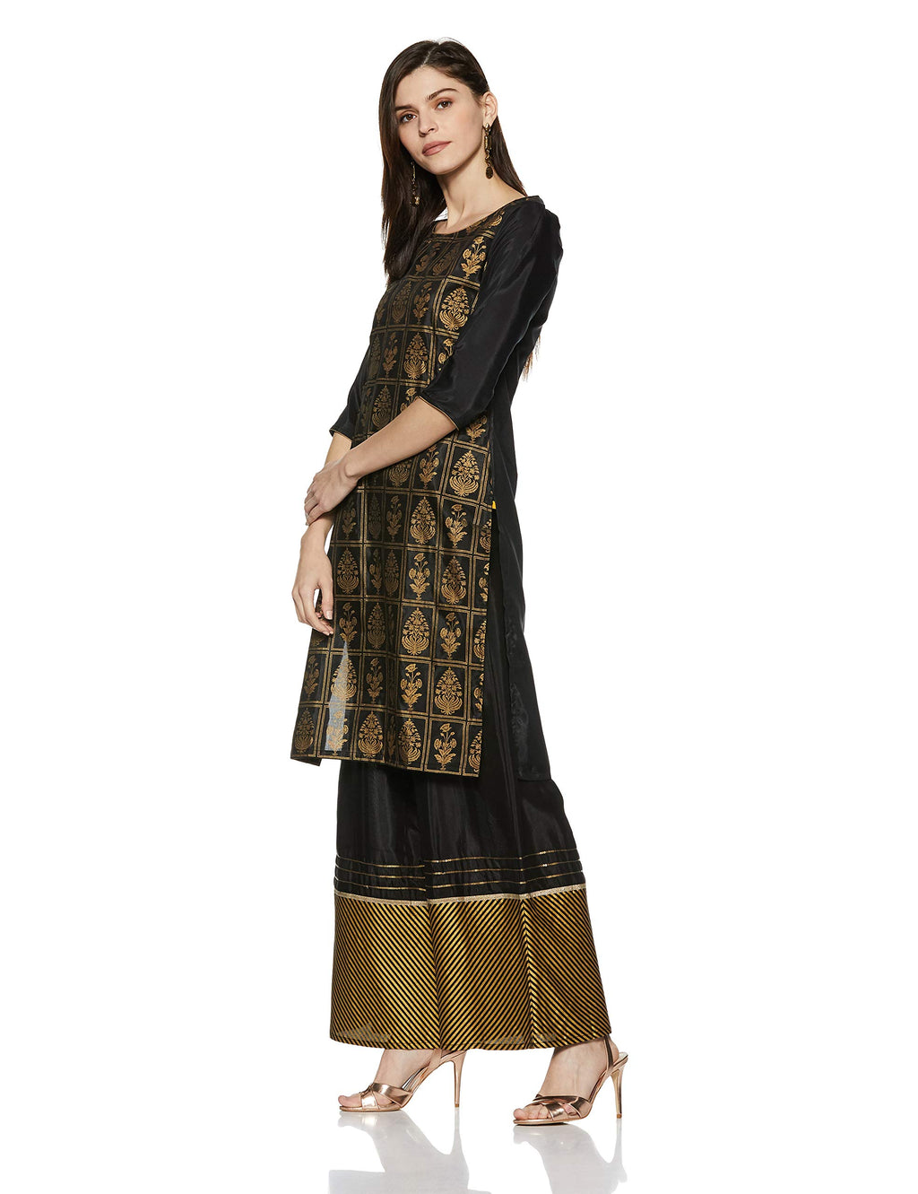 Aurelia Women'S Kurta (18Aua10130-100216_Xl_Black X-Large)