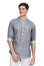 Be Active MenS Stripes Cotton Blend Short Kurta With Mandarin Collar || Short Kurta For Men Cotton || Stylish Short Kurta || Sh