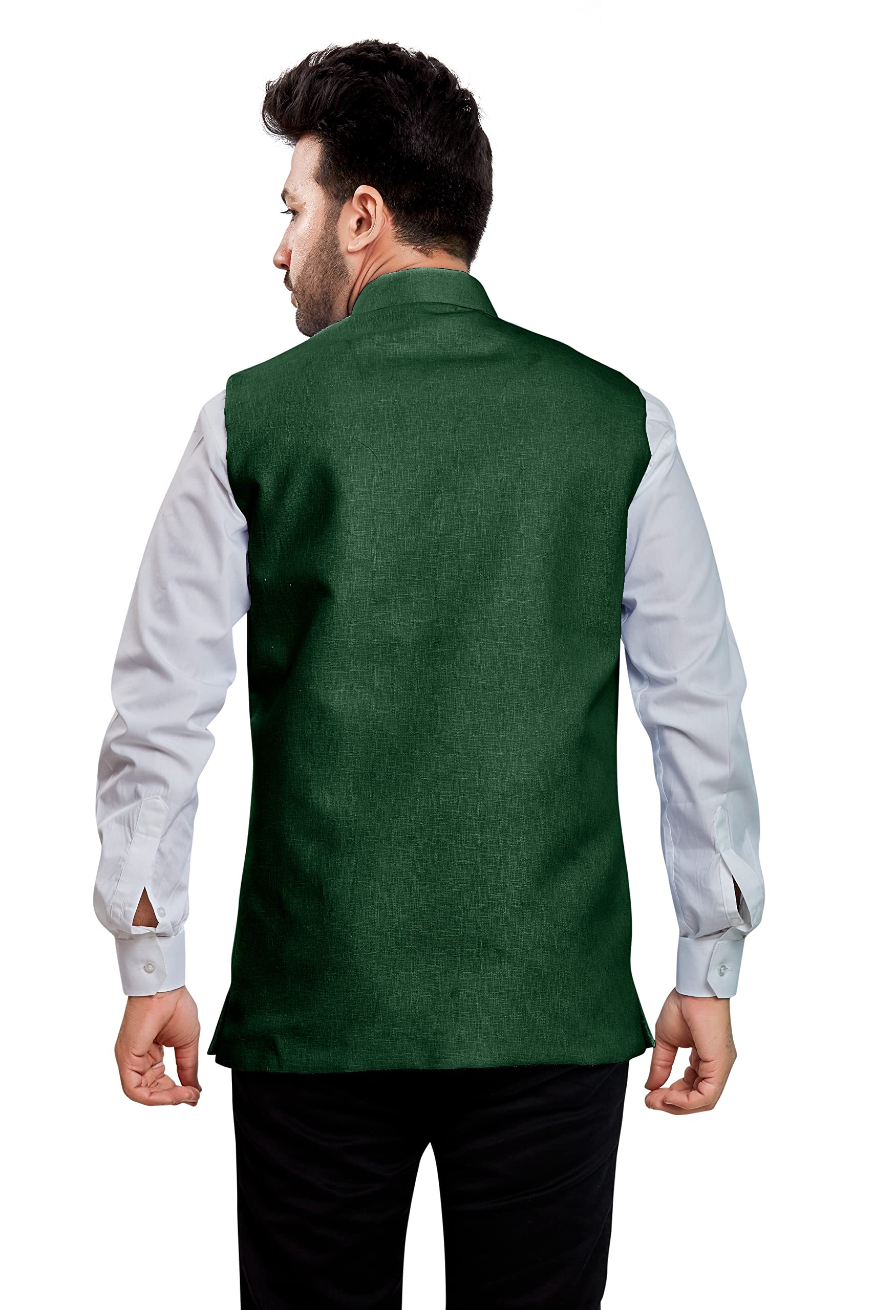 BE ACTIVE Mens Linen Blend Nehru Jacket With Mandarin Collar || Ethnic Koti For Men || Men Koti Formal|| Men Koti Wedding (RFKT
