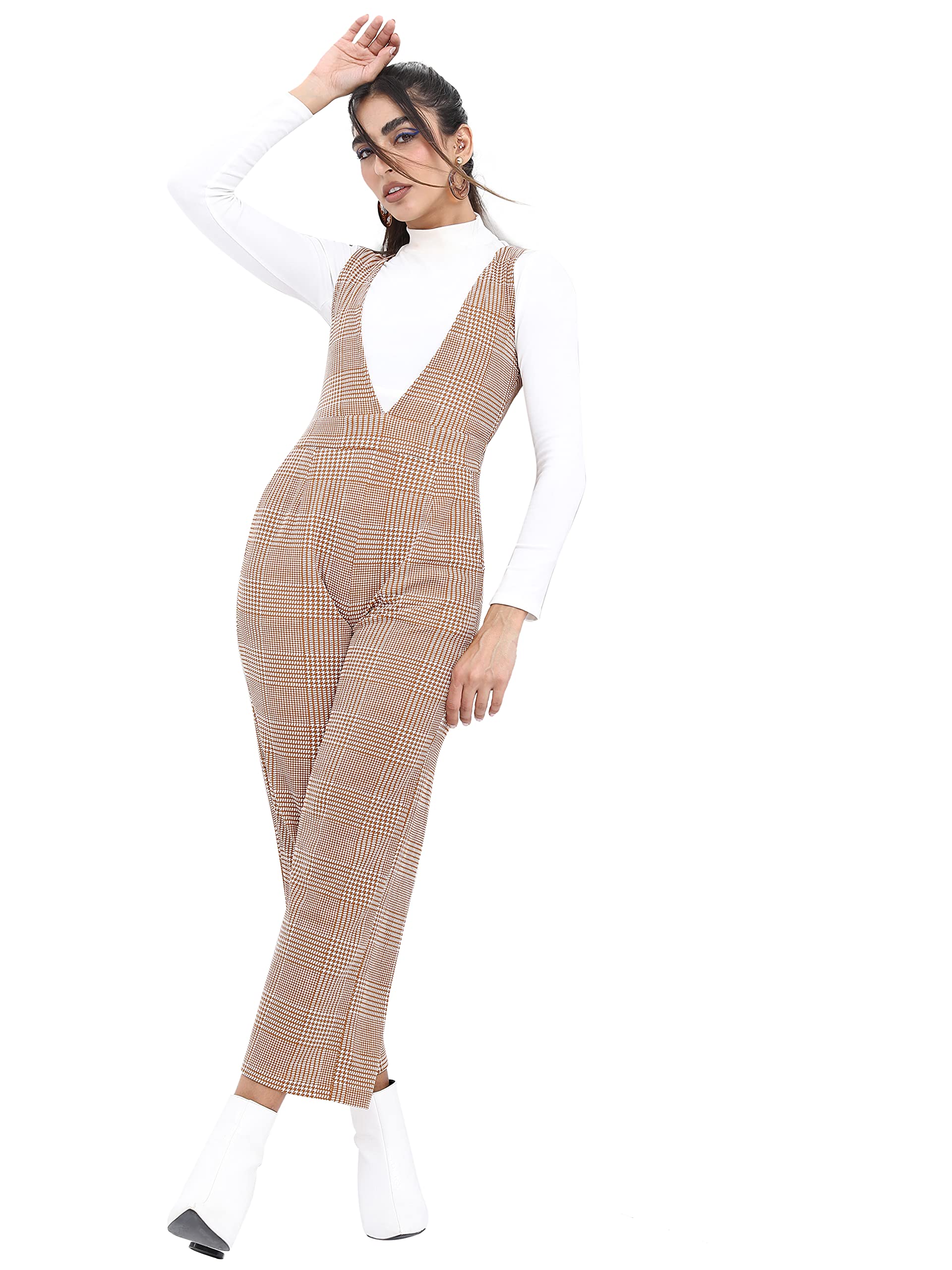Ketch Womens Women Puff Sleeve Flared Jumpsuit
