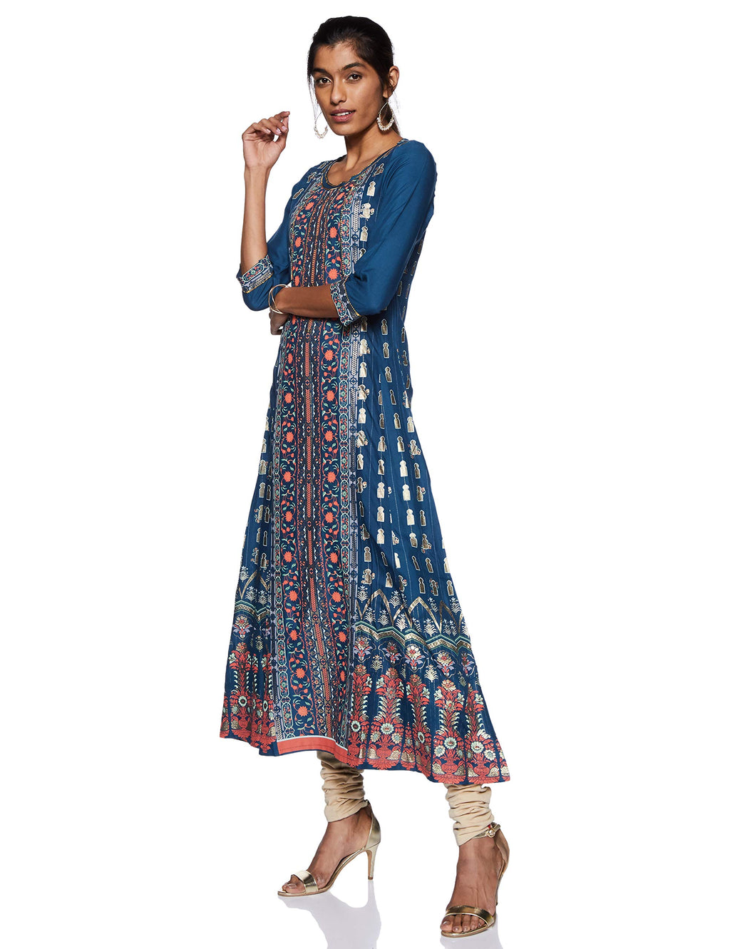 Aurelia WomenS Rayon Regular Fit Kurta (19Aua10799-500642_Blue_X-Small)