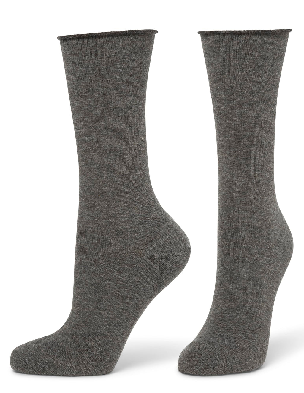 Hue Women's 3 Pair Pack Jean Crew Socks, Graphite Heather, One Size