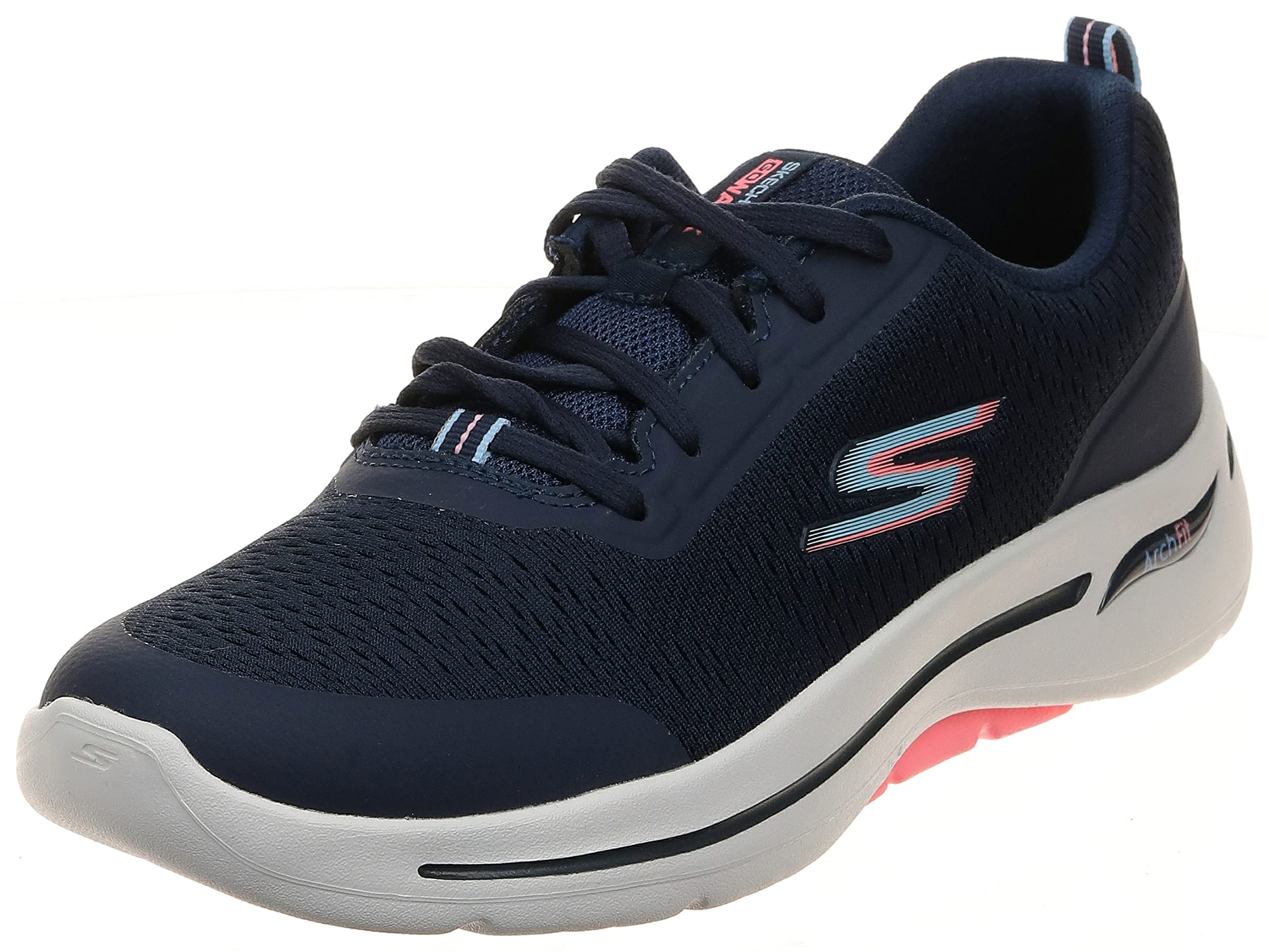 Skechers Women Go Walk Arch Fit Uptown Sum Textile Trim Sports Shoes
