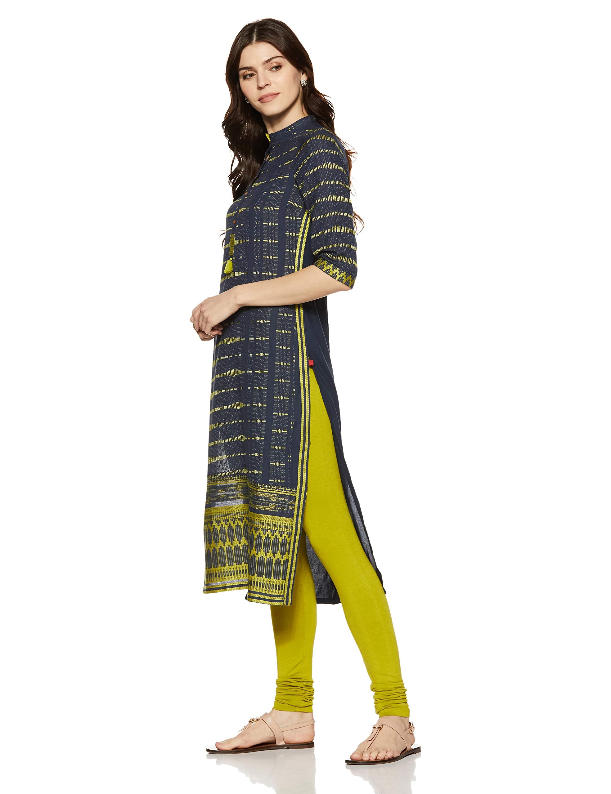 W For Woman Straight Kurta (18Auw11267-310102_Blue_14)
