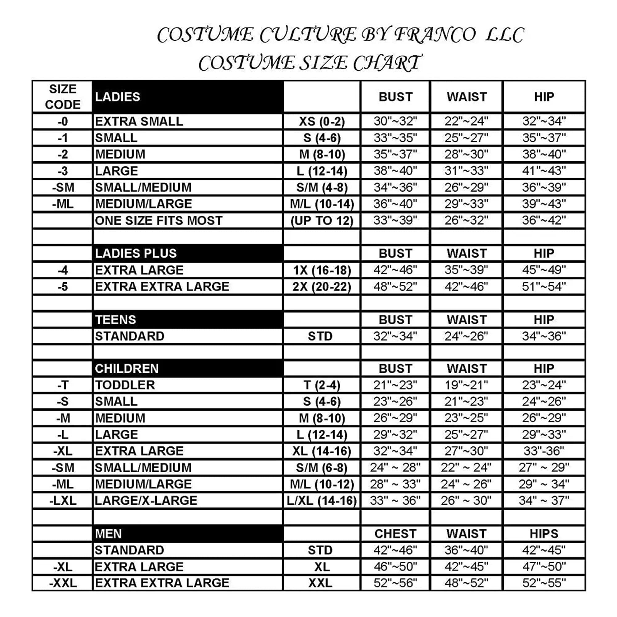 Franco American Novelty Company Woman's Strange Girl Costume Large