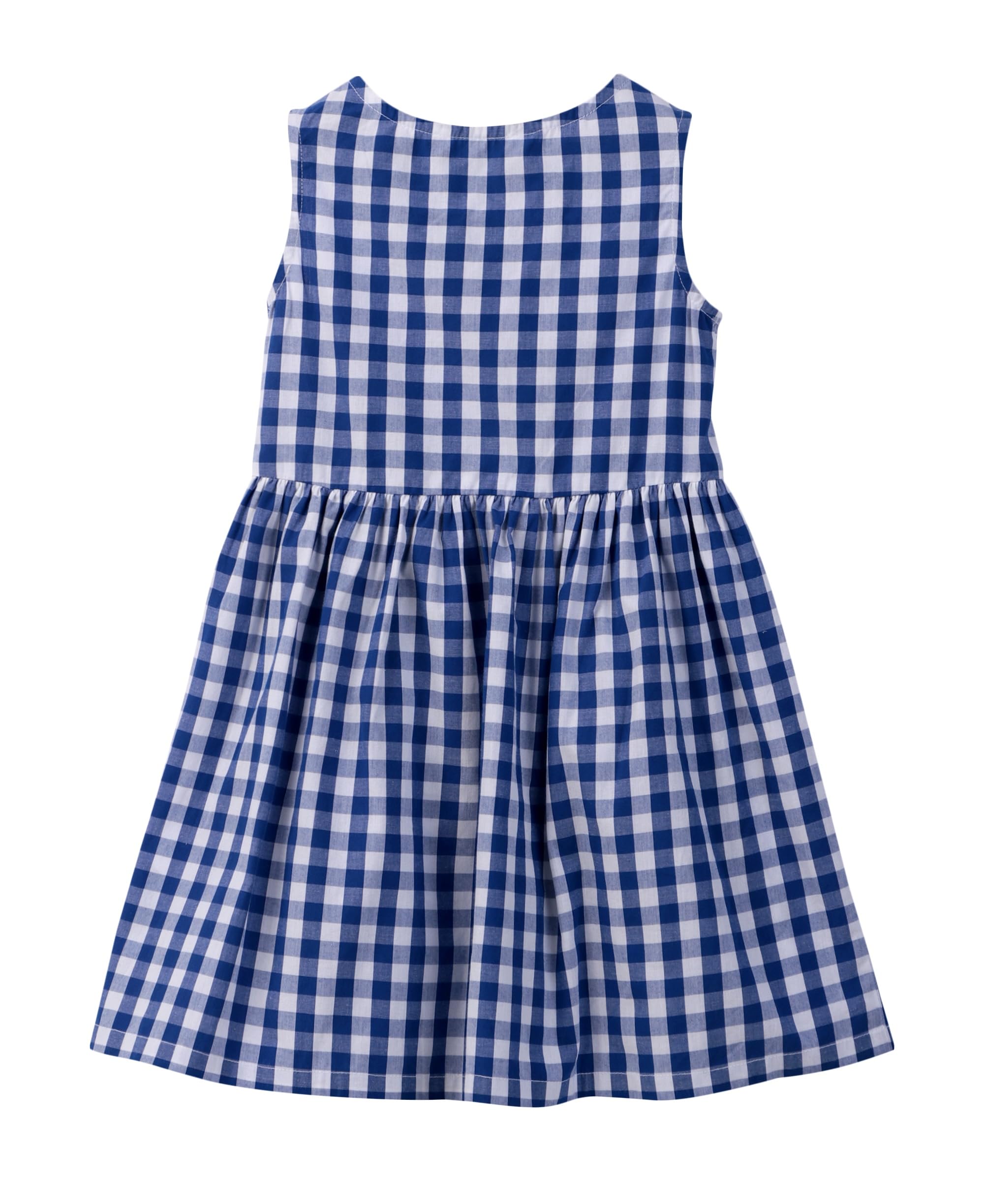 Beebay Kids Girls Y/d Check Button Through Dress Blue