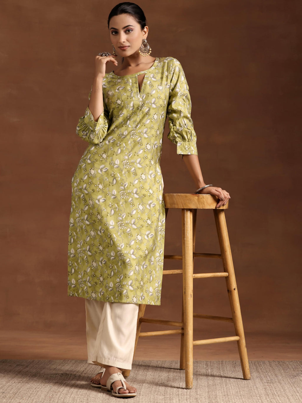 Libas WomenS Silk Regular Kurta (29218_Green