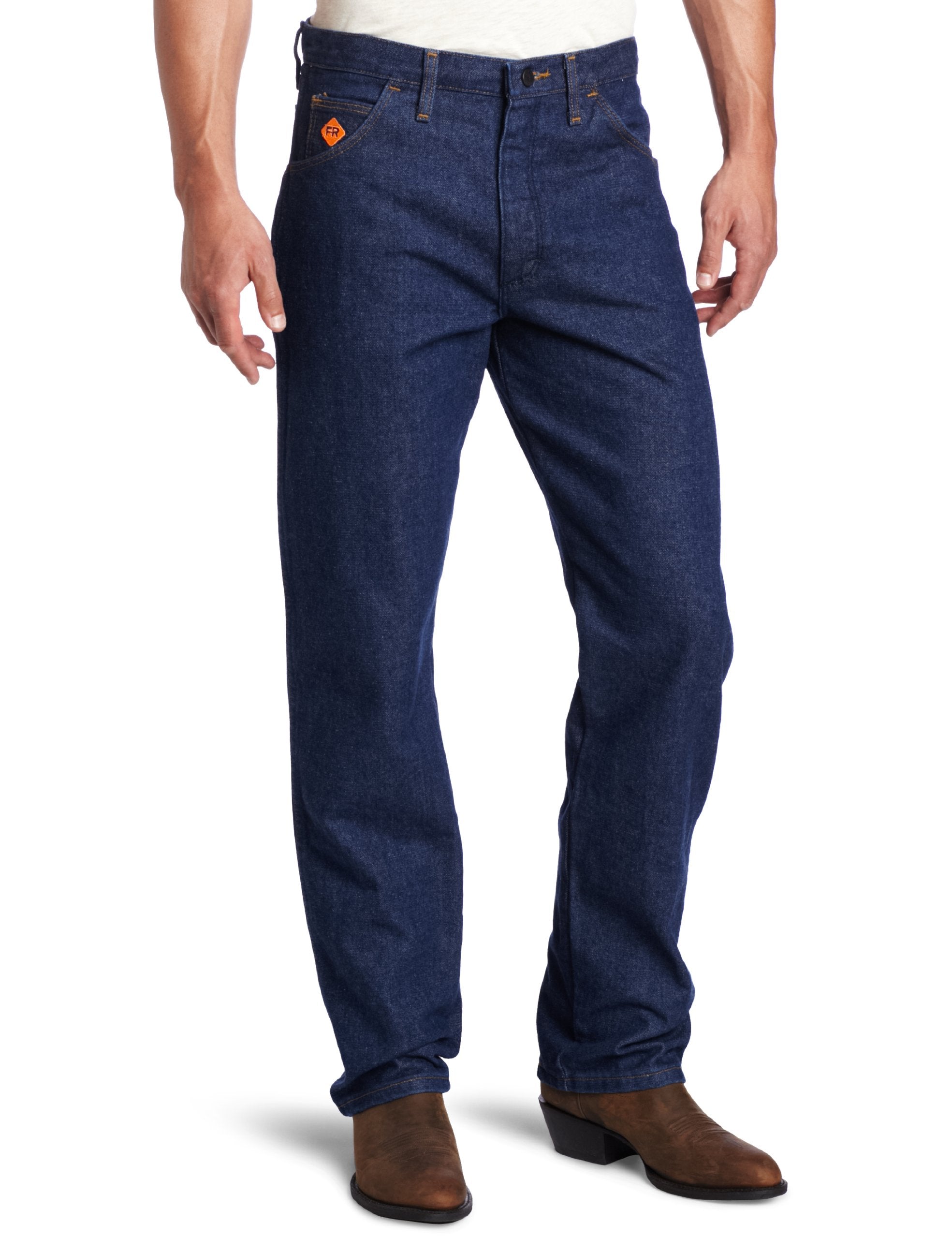 Wrangler Riggs Workwear mens Fr Relaxed Fit jeans, Blue, 33W x 32L US