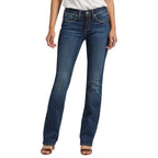 Silver Jeans co Womens Suki Mid Rise Slim Bootcut Jeans, Med Wash EKc385