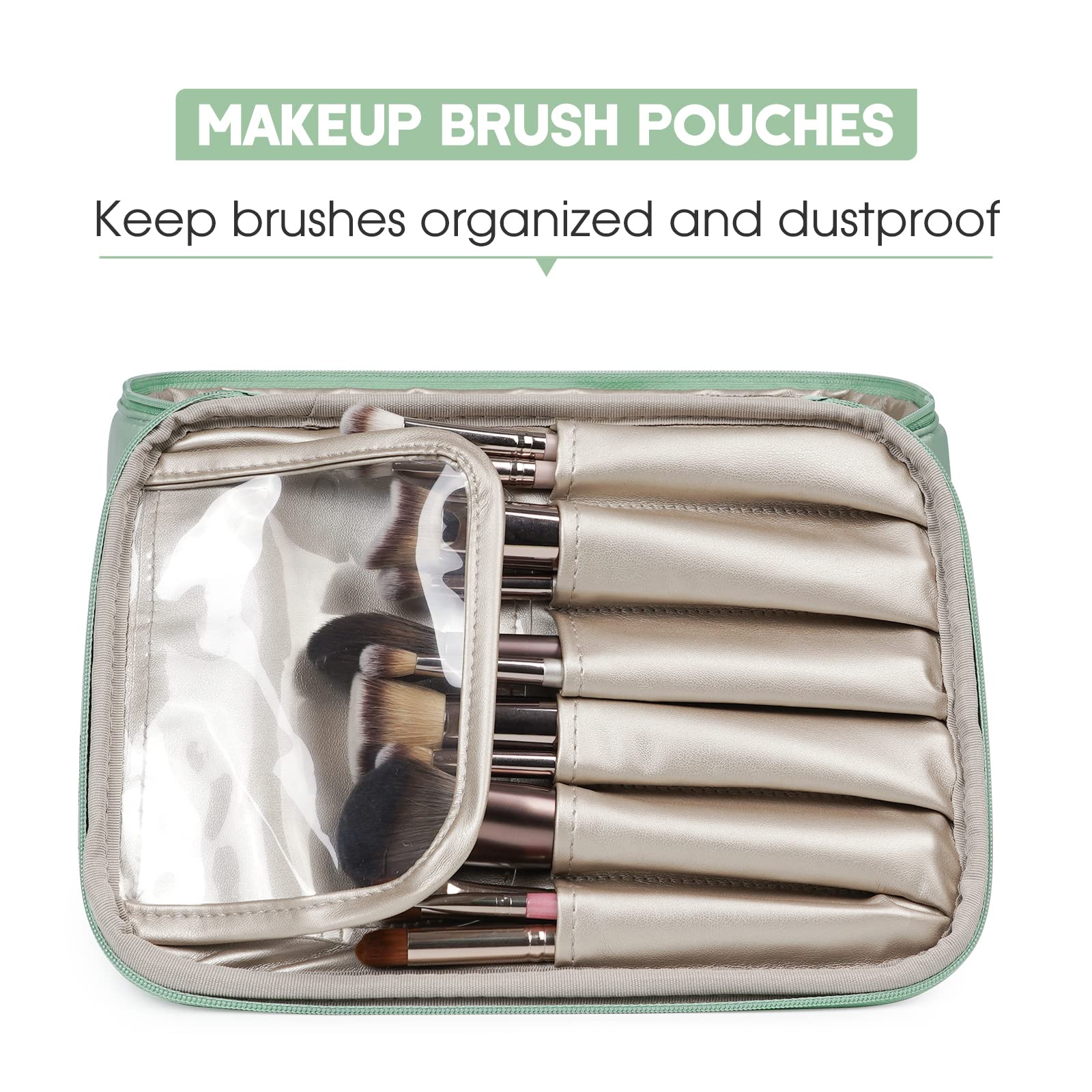 Narwey Travel Makeup Bag Large Cosmetic Bag Make up Case Organizer for Women