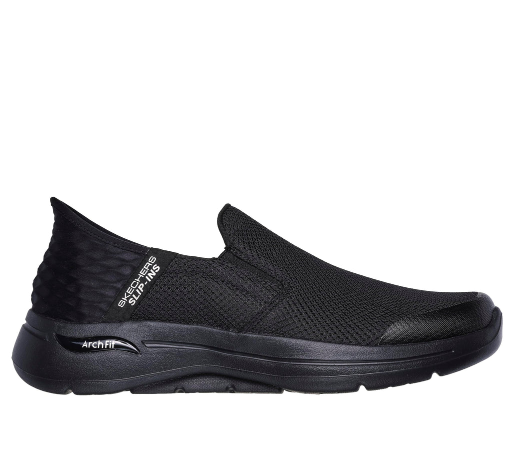 Skechers Men's Gowalk Arch Fit Slip-Ins-Athletic Slip-On Casual Walking Shoes with Air-Cooled Foam Sneaker, Black, 9