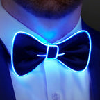 blinkee EL Wire Blue Bow Tie for Men Night Rave Parties