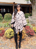 Moss Rose Women's Travel Gift Shawl Wrap Poncho Ruana Cape Open Front Cardigan for Fall Winter Holiday