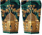 Pujia Mills WomenS Multicolor Heavy Hand Embroidery Taj Mahal Design Work Khatli Work Phantom Silk Readymade Saree Half Sleeve