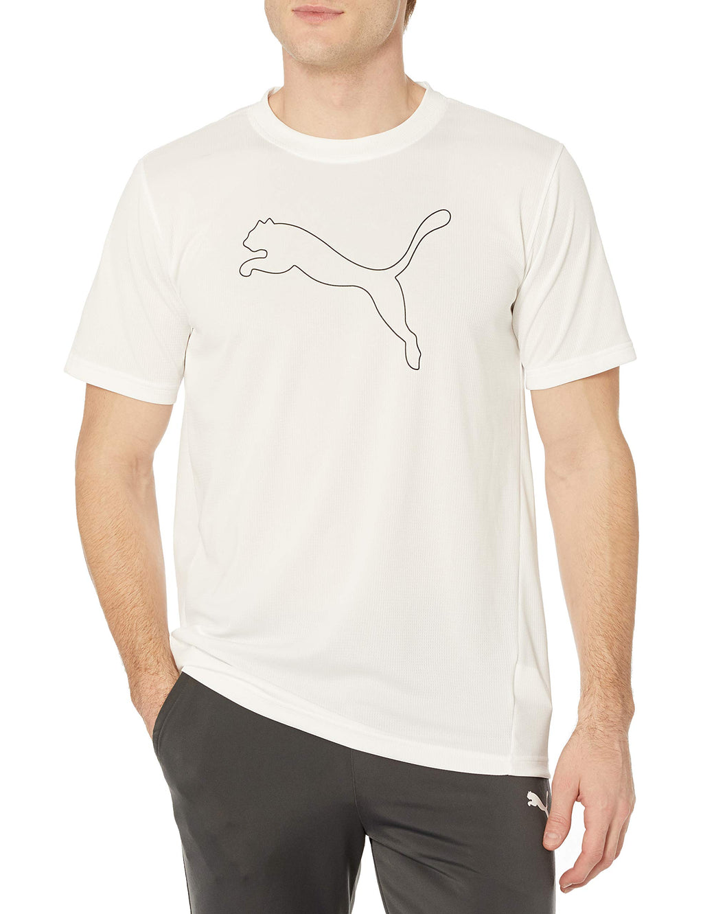 PUMA Men'sPerformance Cat Tee (Available in Big and Tall Sizes), White, XX-Large