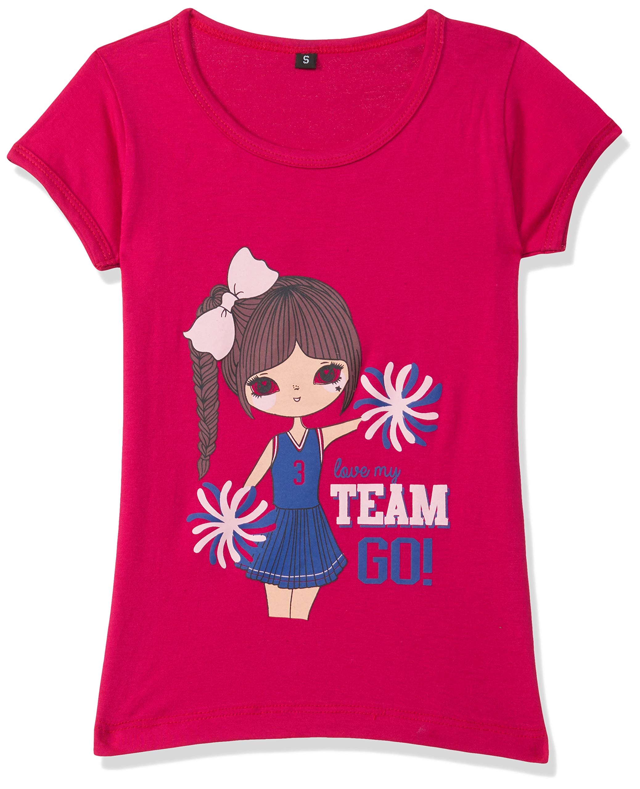 T2F Girls Cotton Regular Fit T-Shirt(Pack of 5)