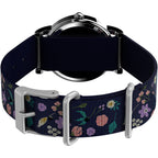 Timex Womens Watch Peanuts Weekender Casual Ladies Wristwatch - Featuring Snoopy and Woodstock in a Floral Motif, Silver-Tone Ca
