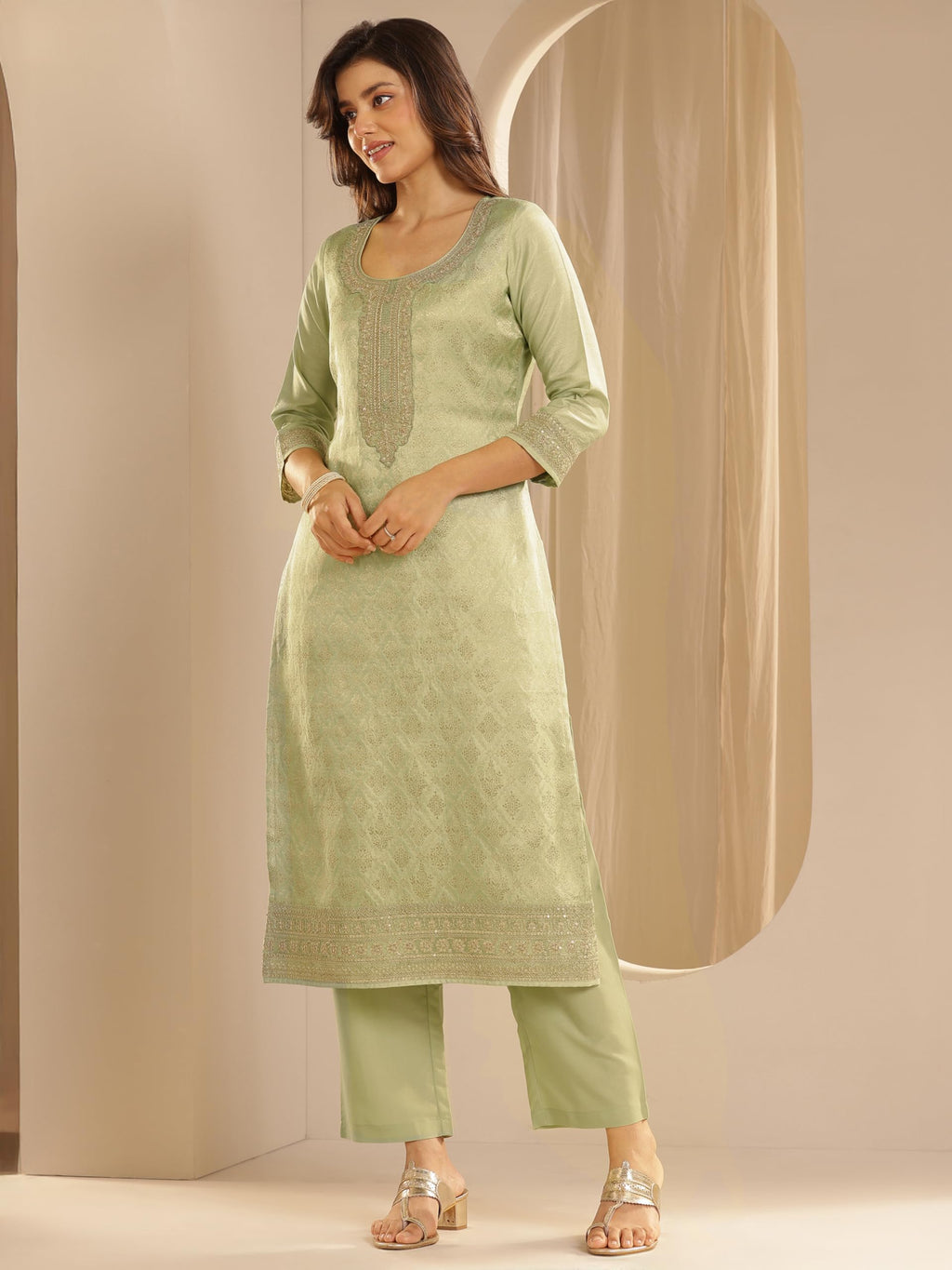 Libas WomenS Silk Blend Kurta Sets (99477