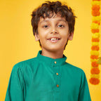 Bon Organik Green Kurta With Pajama Set For Boy
