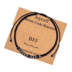 JoycuFF Friendship Bracelet for Women Handmade Beaded Morse Code Strand Bracelets Christmas Birthday Gift for Her Soulmate BFF S