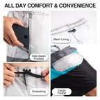 Kanu Surf Mens Swim Trunks (Regular  Extended Sizes), Infinite Black, Large