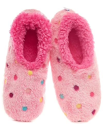 Snoozies Slippers for Women  Lotsa Dots colorful cozy Sherpa Slipper Socks  Womens House Slippers  cozy Slippers for Women  Fuzz