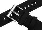 BARTON WATCH BANDS Quick Release Canvas Watch Band Straps, Black, 20mm