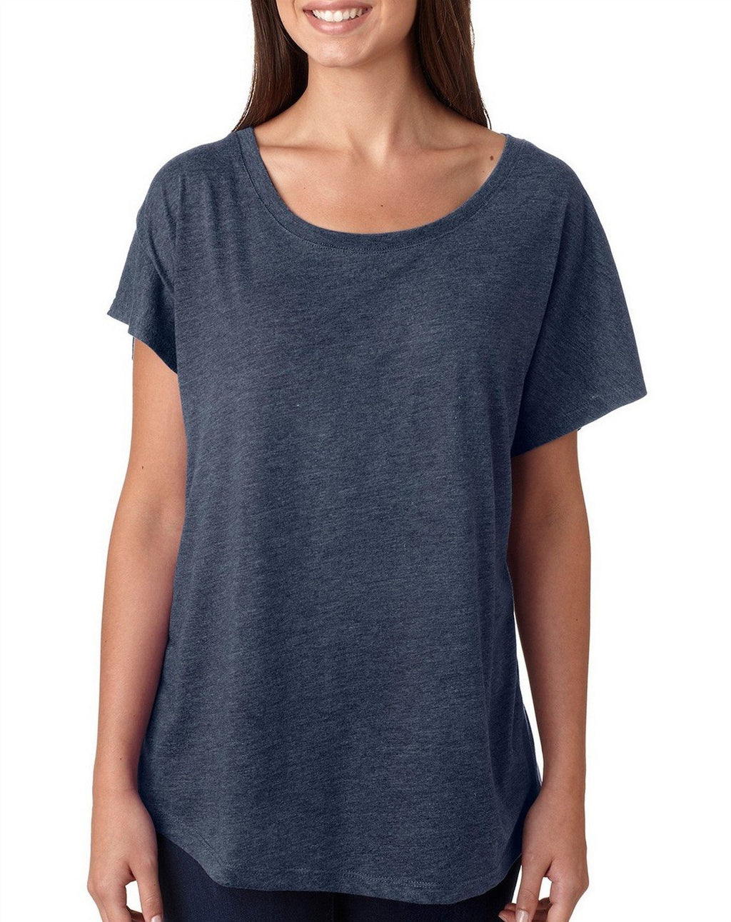 Ladies Triblend Dolman T-Shirt - INDIgO - 3XL(D0102H7NR18)
