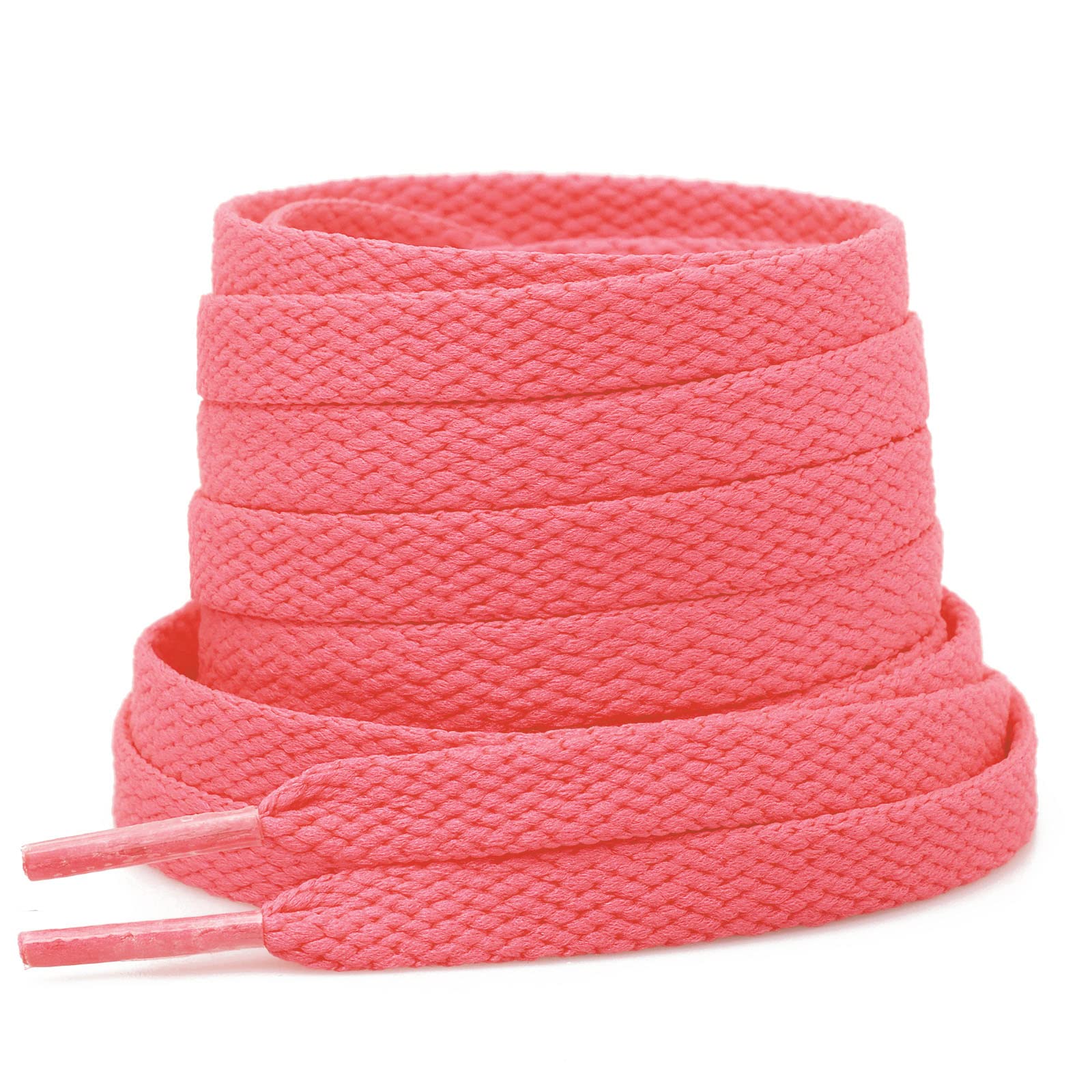 Stepace [2 Pairs Flat Shoe Laces for Sneakers 5/16 Width 30-72 Length 26 Color Shoelaces Neon Pink 36(91 cm)