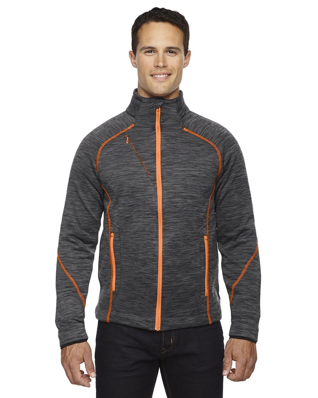 Mens Flux Mlange Bonded Fleece Jacket - cARBON OLY RED - S(D0102H7KNB6)