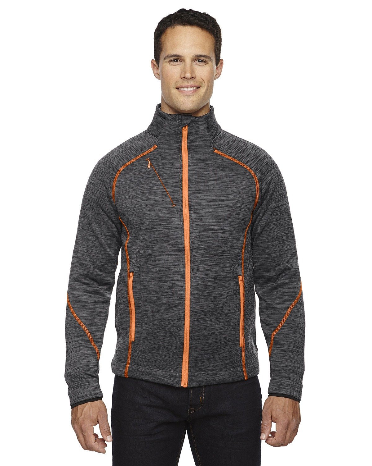 Mens Flux Mlange Bonded Fleece Jacket - cARBON OLY RED - S(D0102H7KNB6)