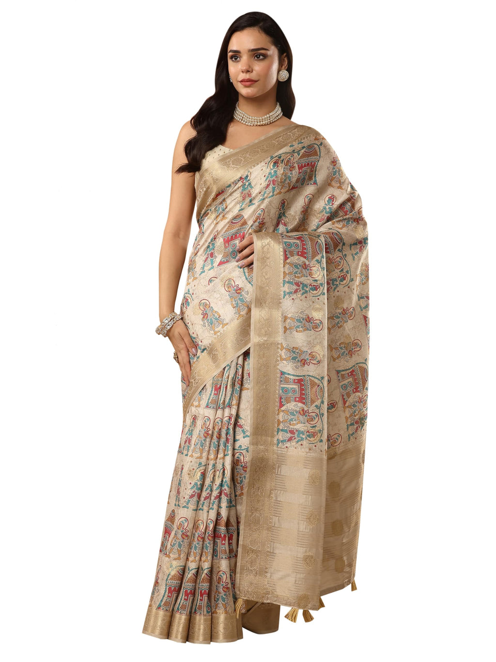 Libas Ethnic Motifs Silk blend Saree for Women (94669P)